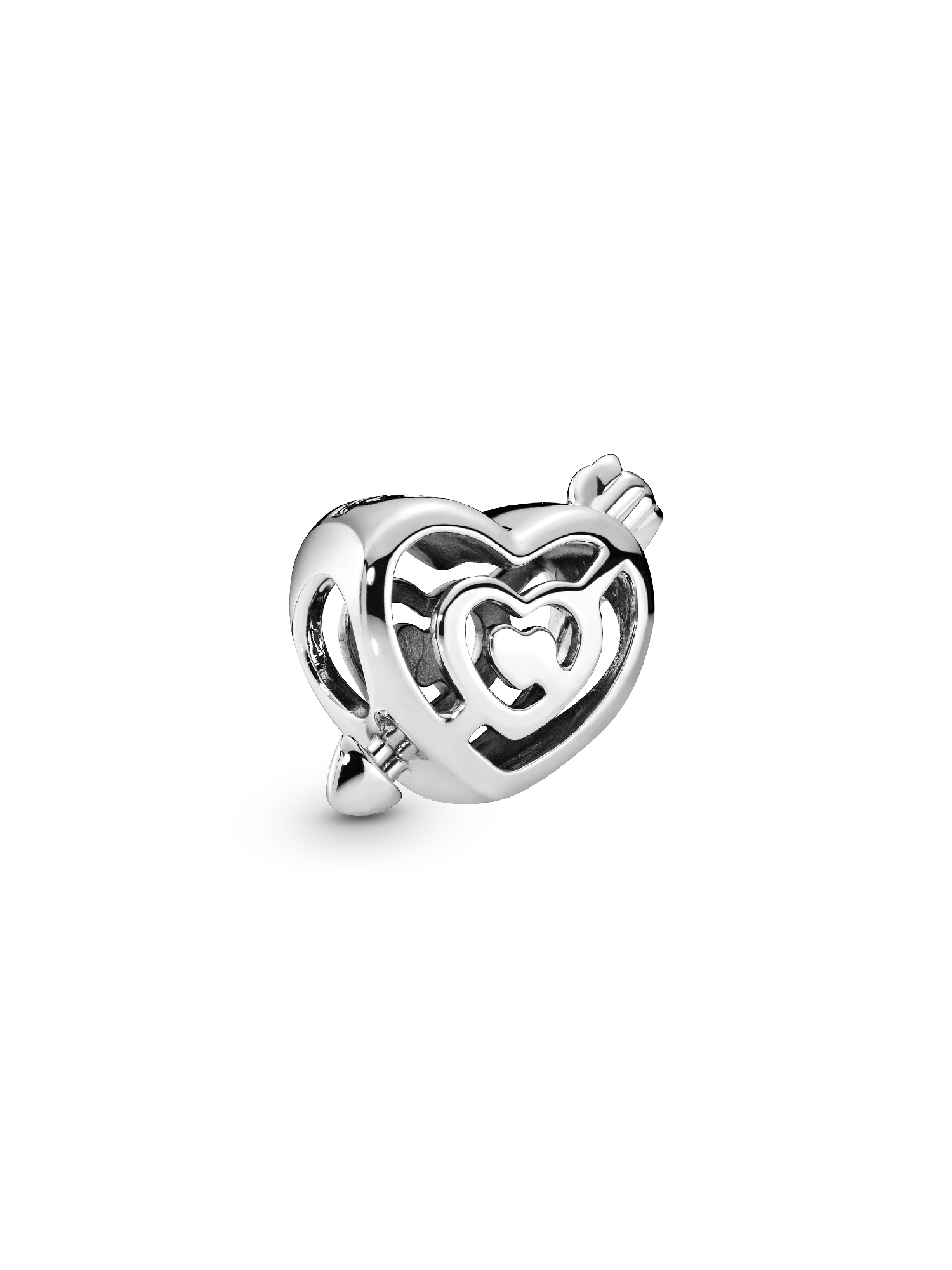 Labyrinth heart and arrow silver charm | Sterling silver | Pandora ZA