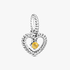 Honey Beaded Heart Dangle Charm Honey Beaded Heart Dangle Charm
