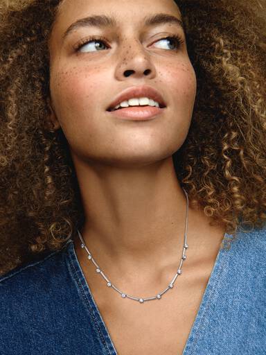 Sparkling Pavé Collier Bars Necklace