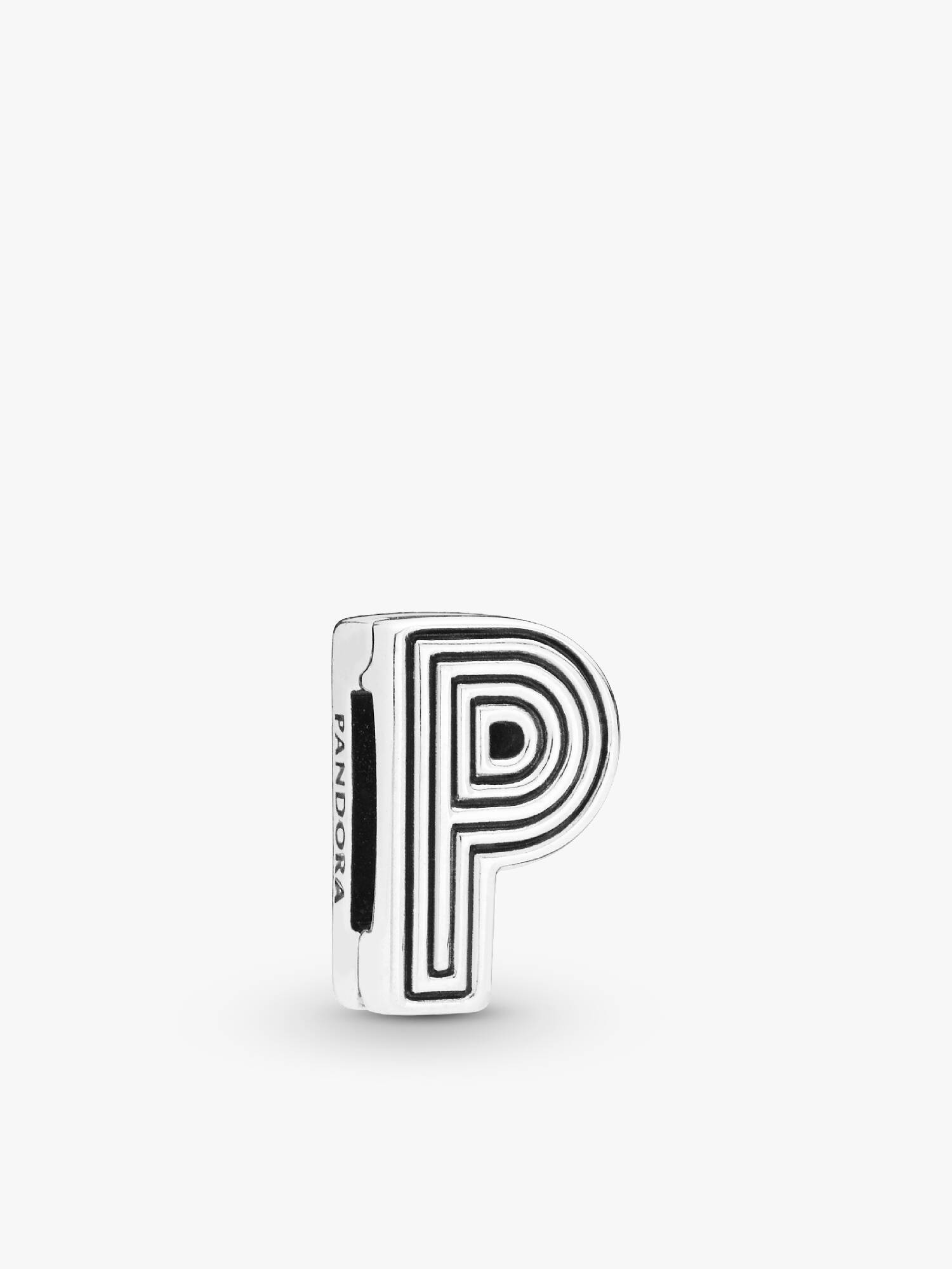 Pandora Reflexions letter P silver clip charm