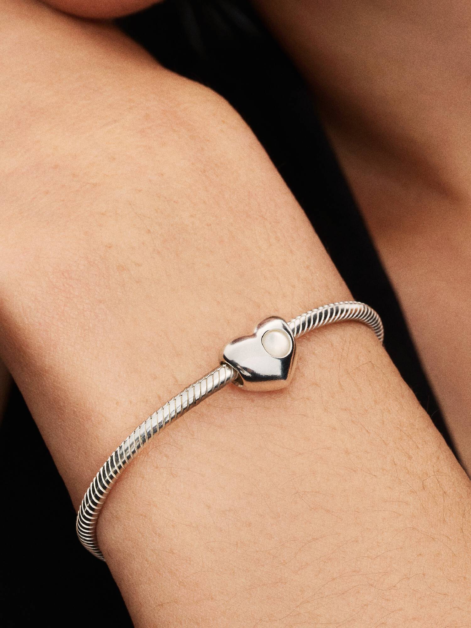 Engravable White Stone Heart Charm