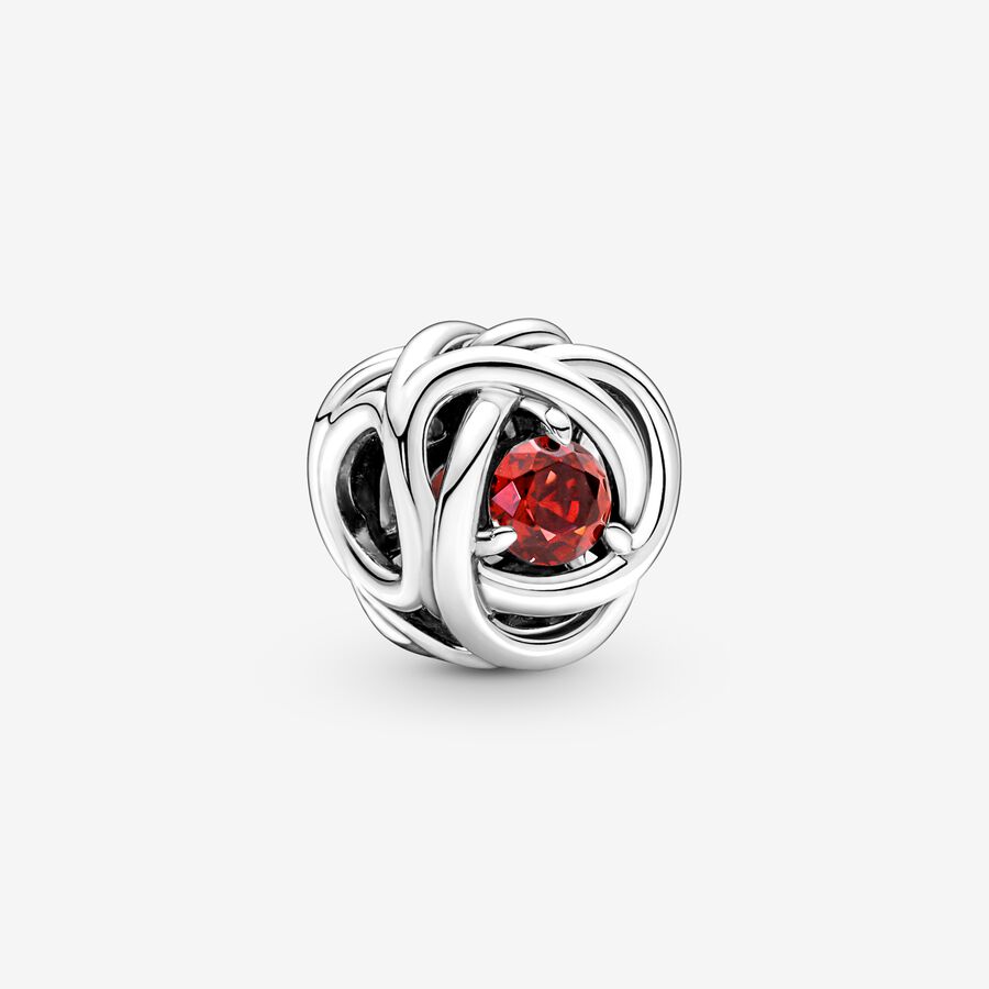 True Red Eternity Circle Charm image number 0