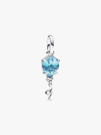 Blue Murano Glass Balloon Dangle Charm