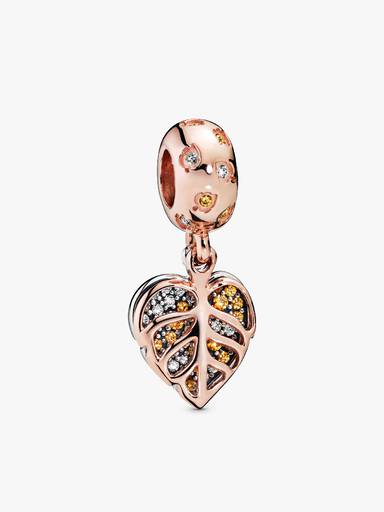 Sparkling Leaves Dangle Charm