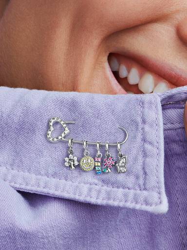 Pandora ME Safety Pin Brooch