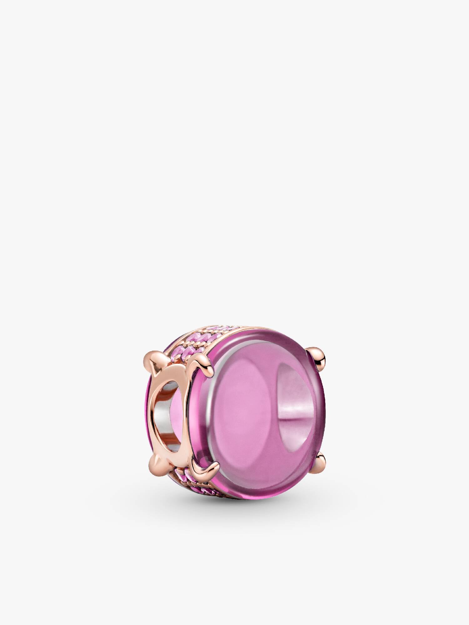 Pink Oval Cabochon Charm