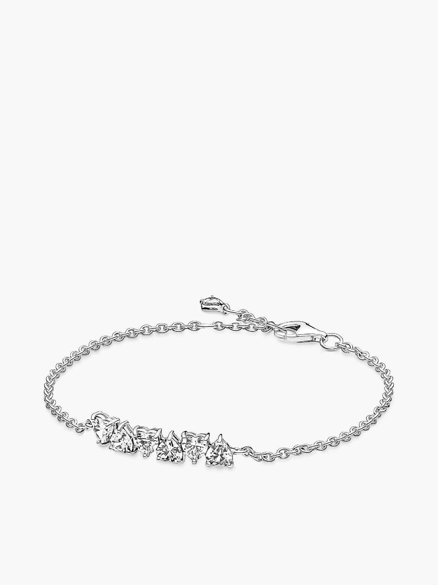 Sparkling Endless Hearts Chain Bracelet