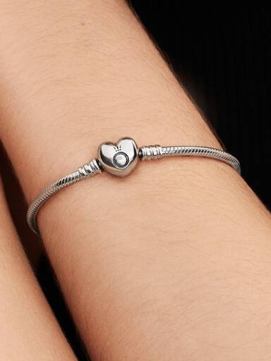 Heart & Snake Chain Bracelet