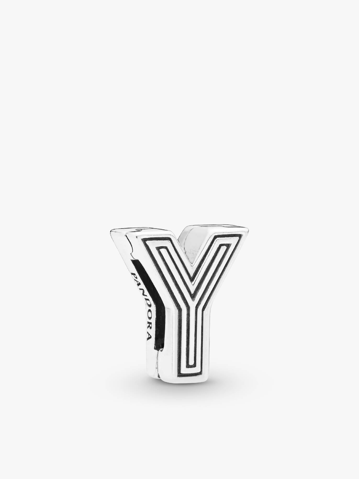 Pandora Reflexions letter Y silver clip charm