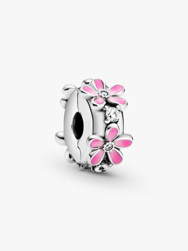Pink Daisy Flower Clip Charm