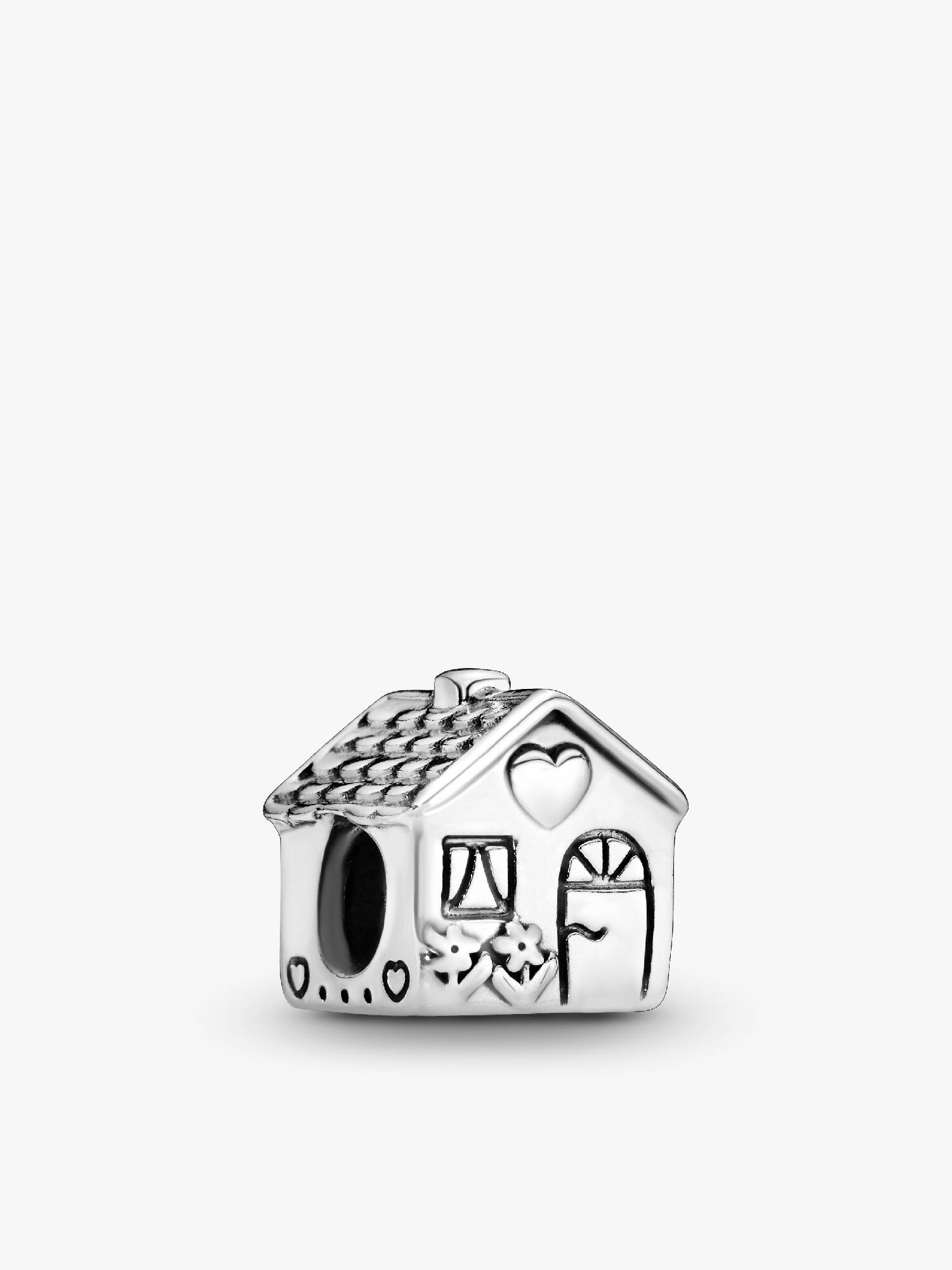 Family home silver charm