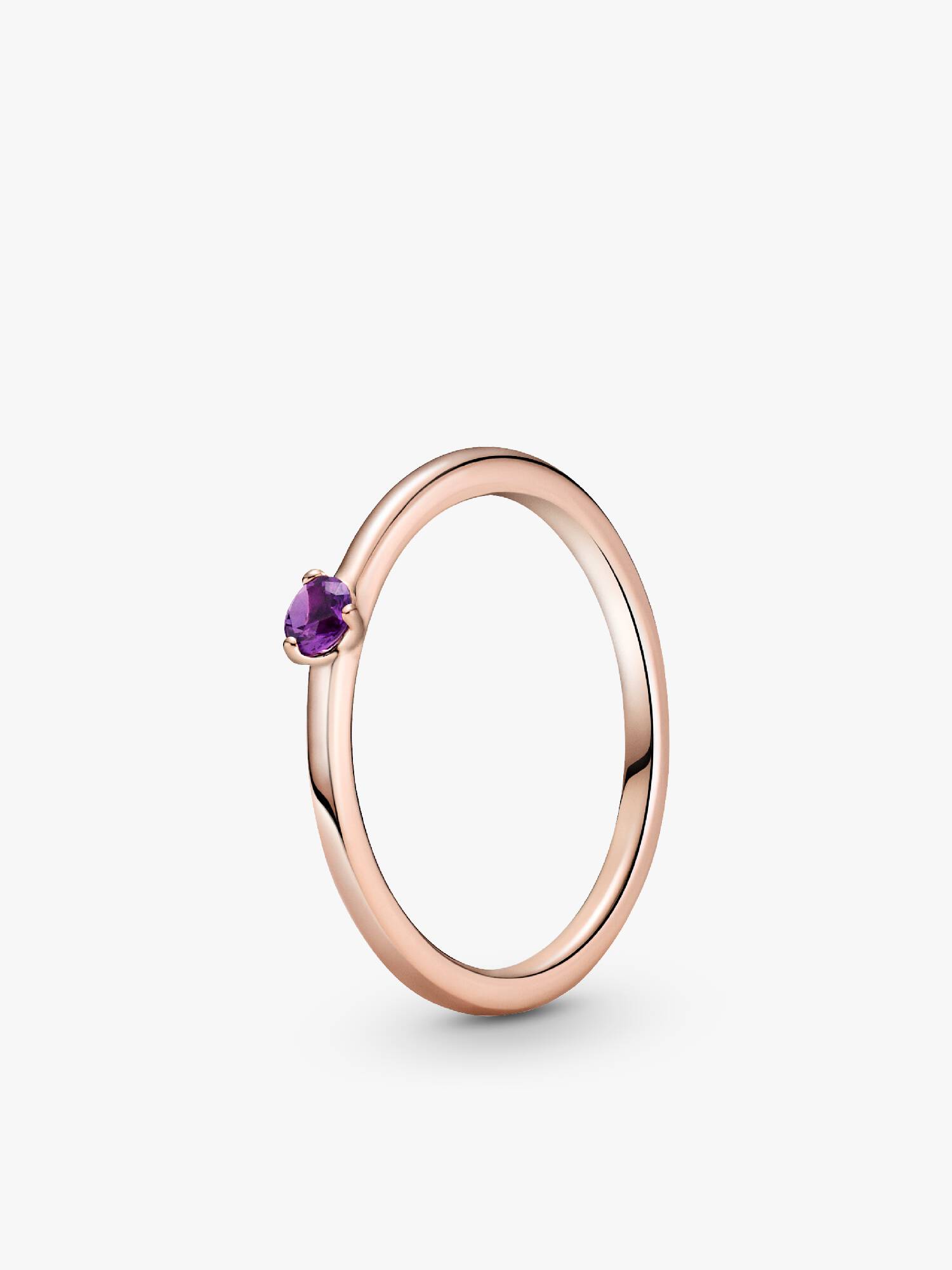 Purple Solitaire Ring