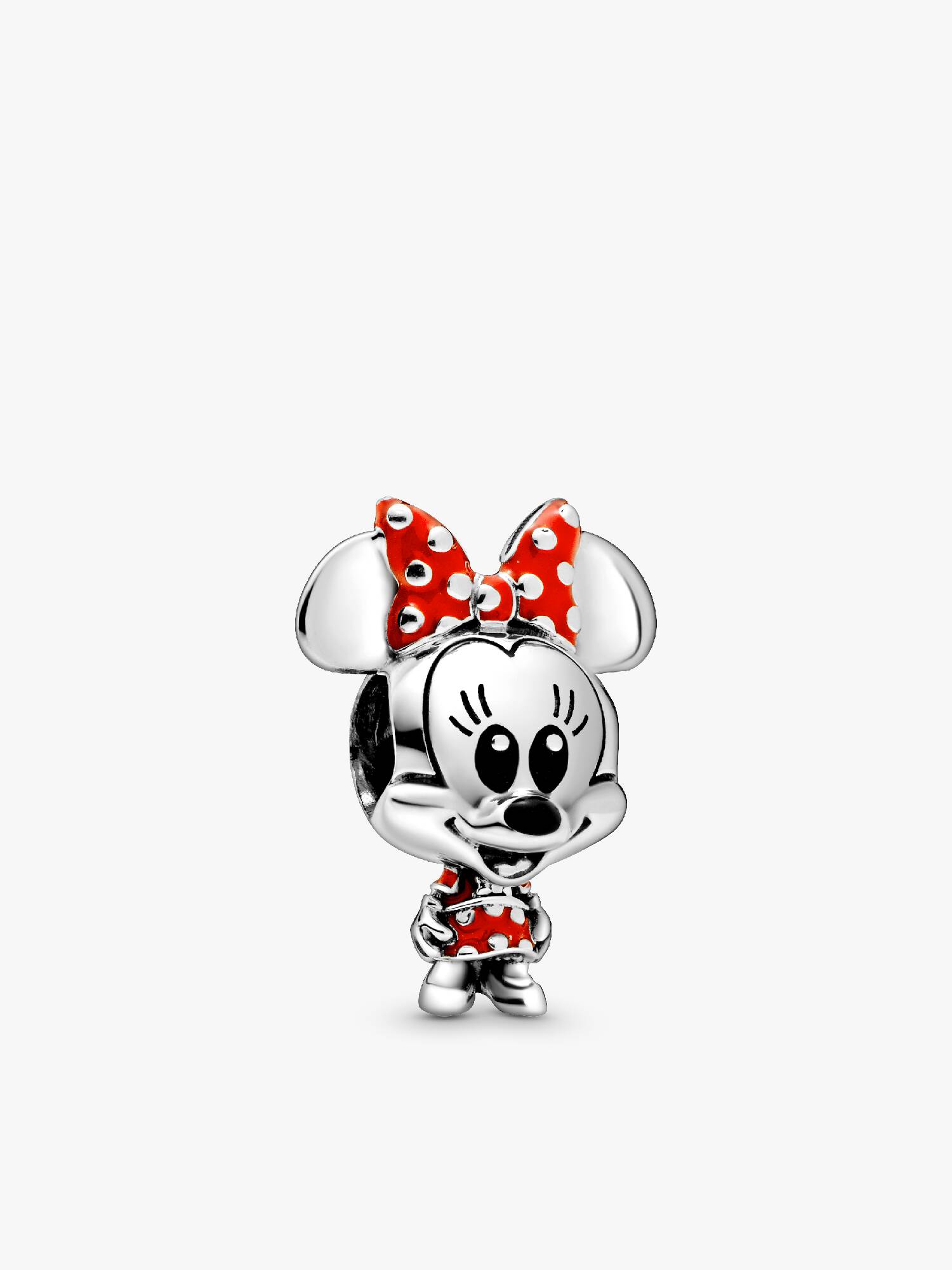 Disney Minnie sterling silver charm with red and black enamel