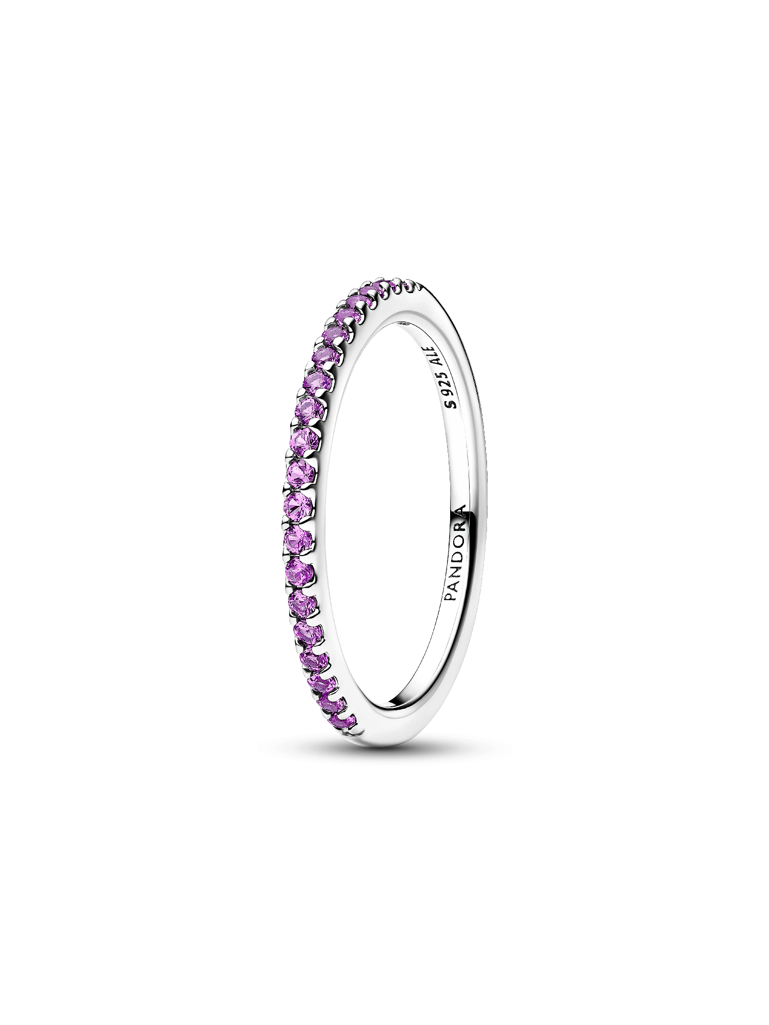 Sparkling Purple Half-Eternity Band Ring 