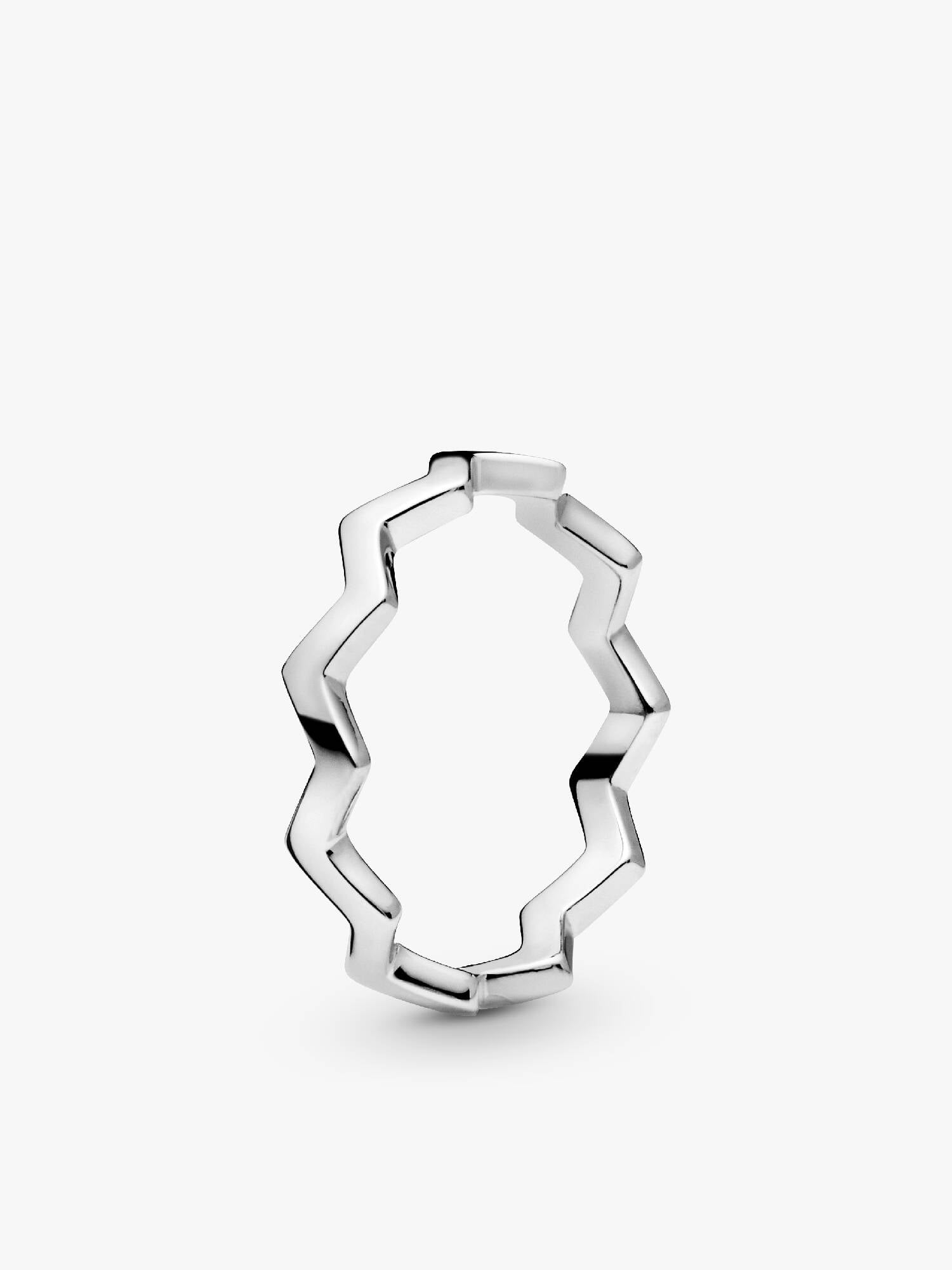 Zigzag silver ring