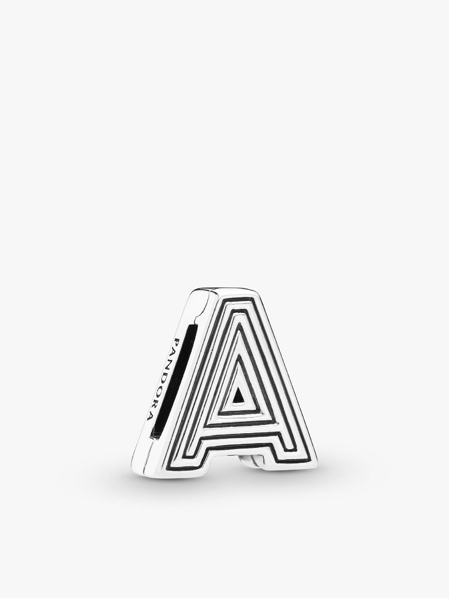 Pandora Reflexions letter A silver clip charm