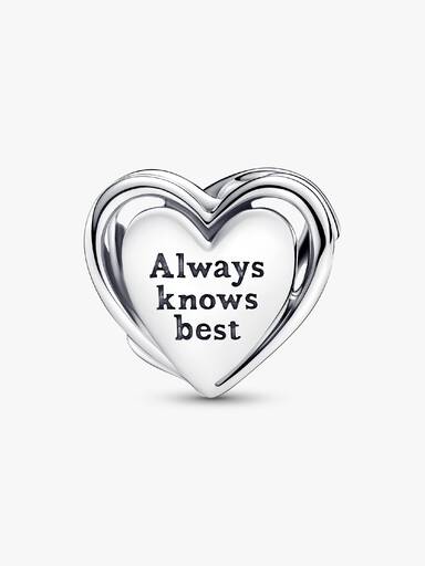 Openwork Mum & Heart Charm