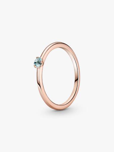 Light Blue Solitaire Ring