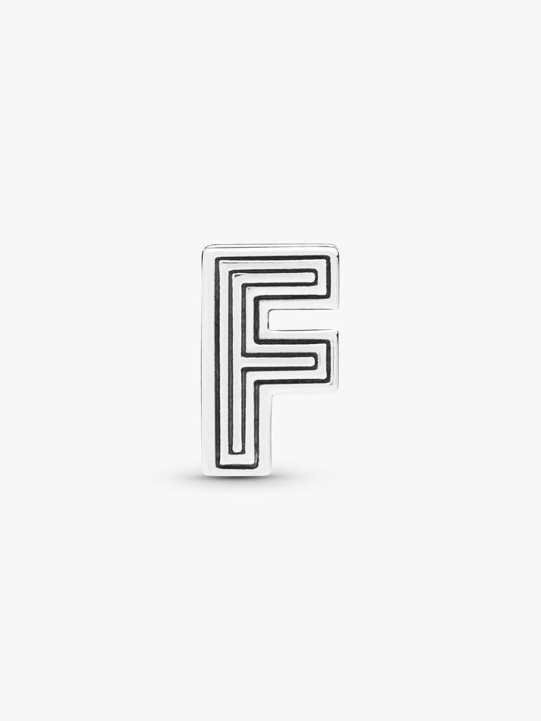 Pandora Reflexions letter F silver clip charm