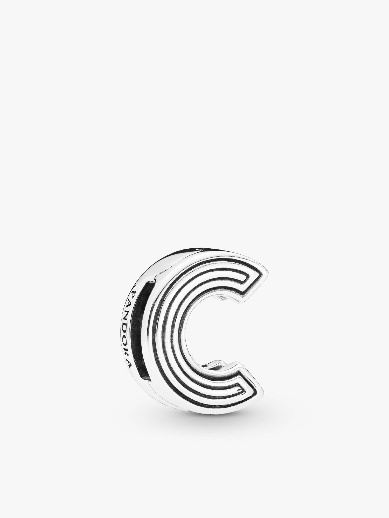Pandora Reflexions letter C silver clip charm