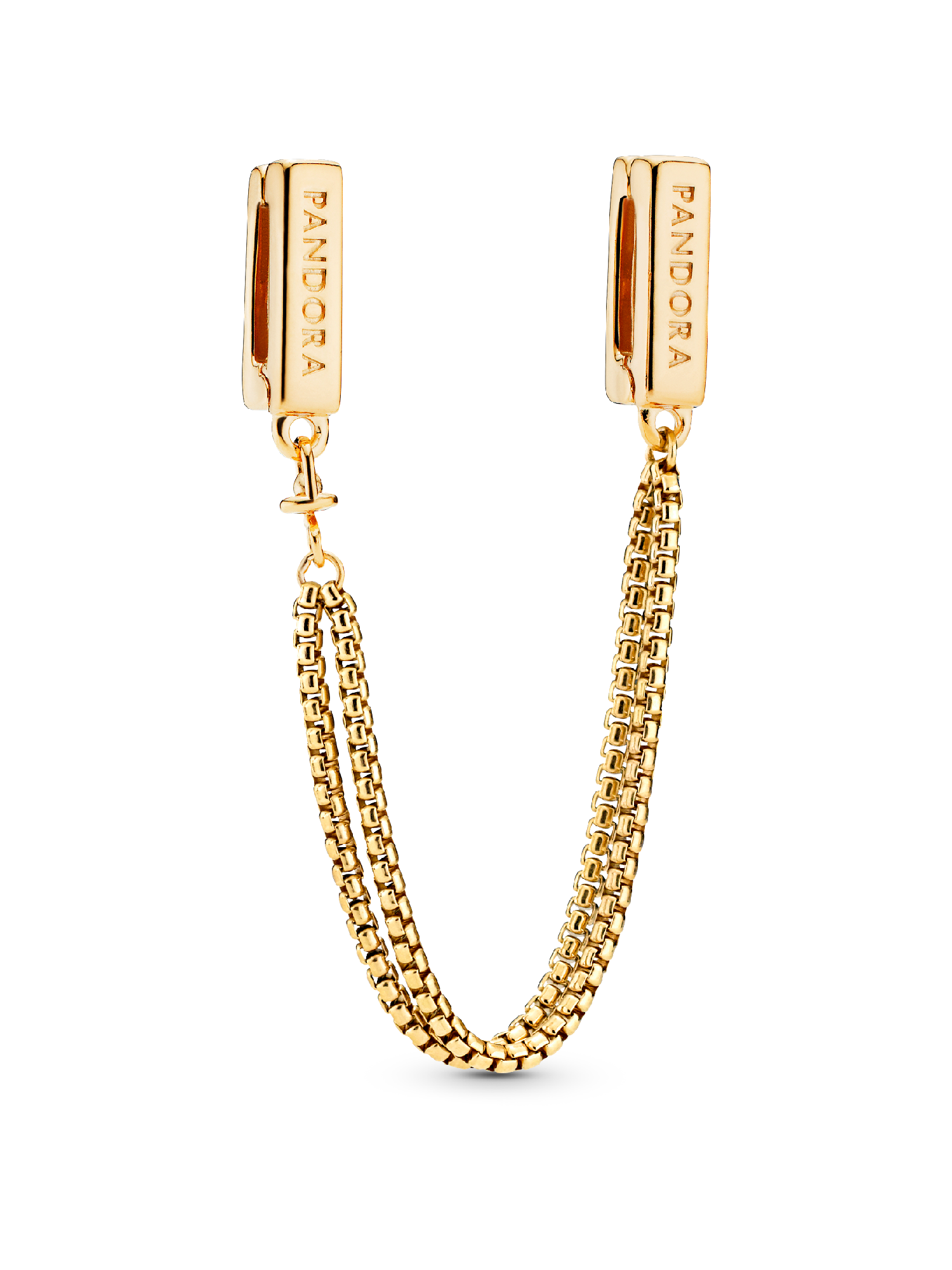 PANDORA Reflexions safety chain in 14k gold-plated