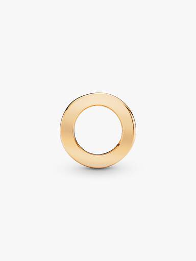 PANDORA Reflexions logo clip charm in 14k gold-plated