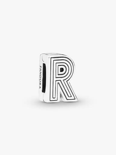 Pandora Reflexions letter R silver clip charm