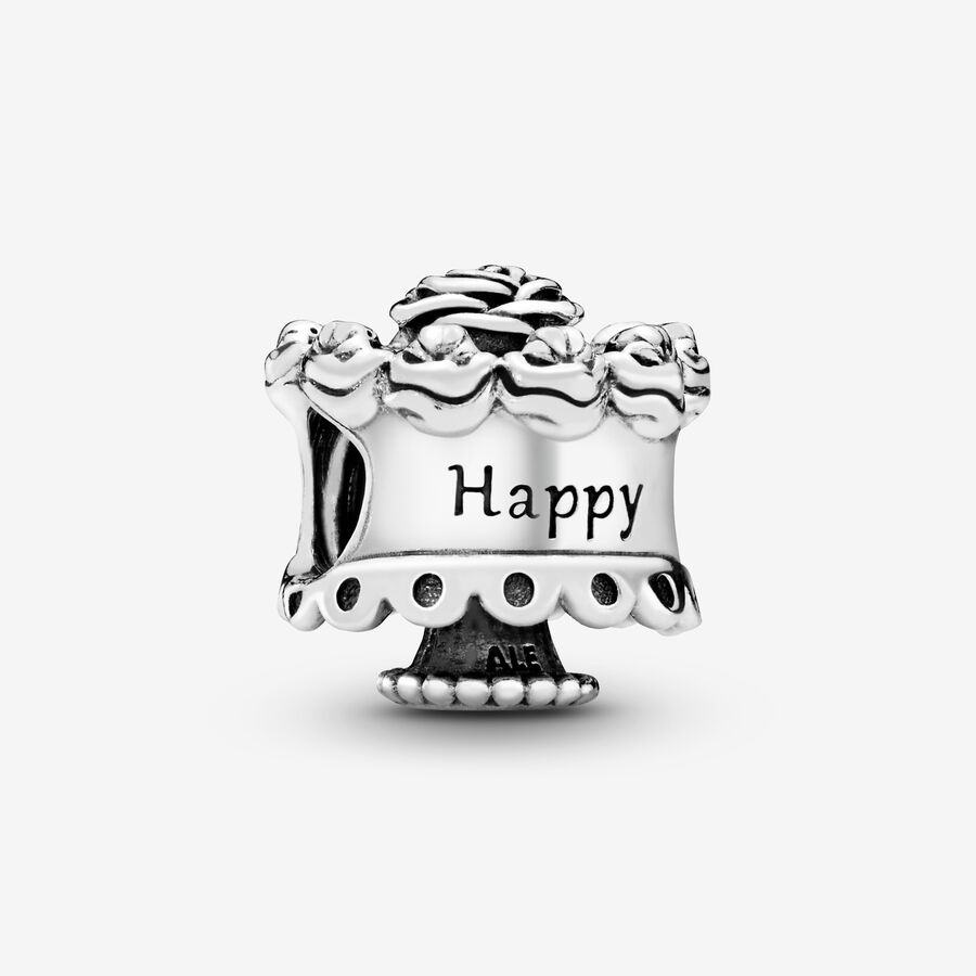 Birthday cake silver charm image number 0