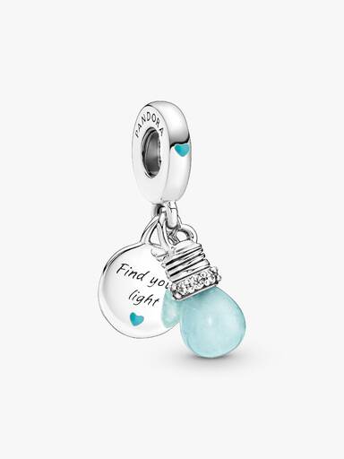 Glow-in-the-dark Lightbulb Double Dangle Charm