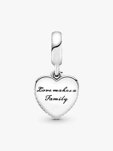 Love Makes A Family Heart Dangle Charm