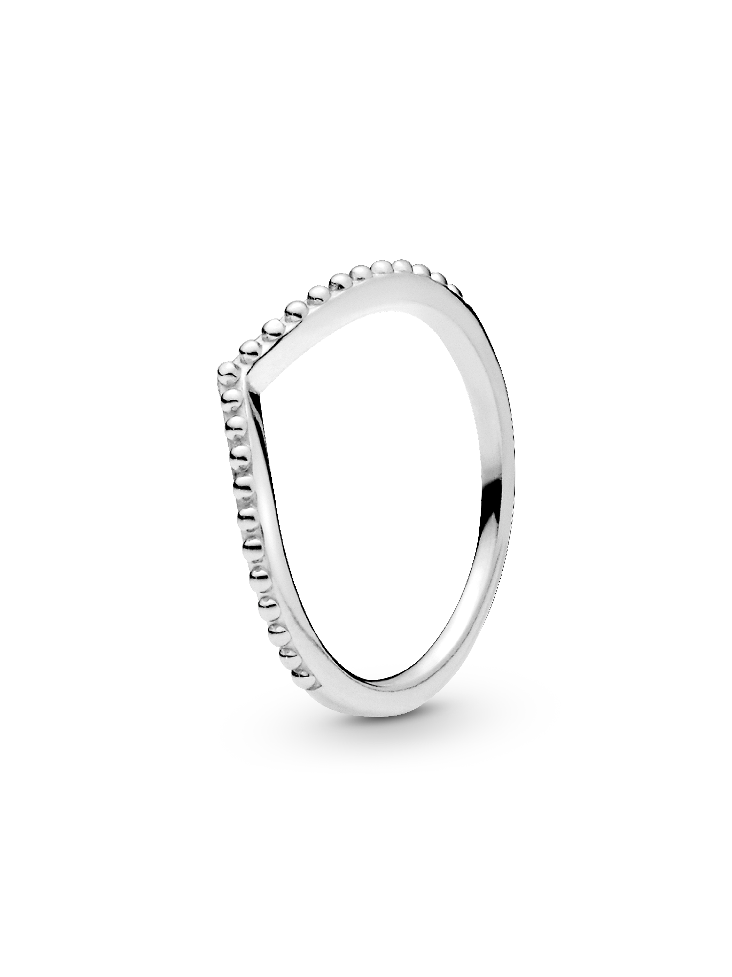 Wishbone silver ring