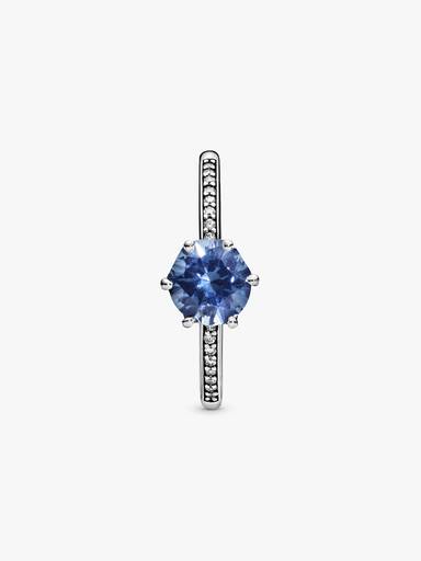 Blue Sparkling Crown Ring