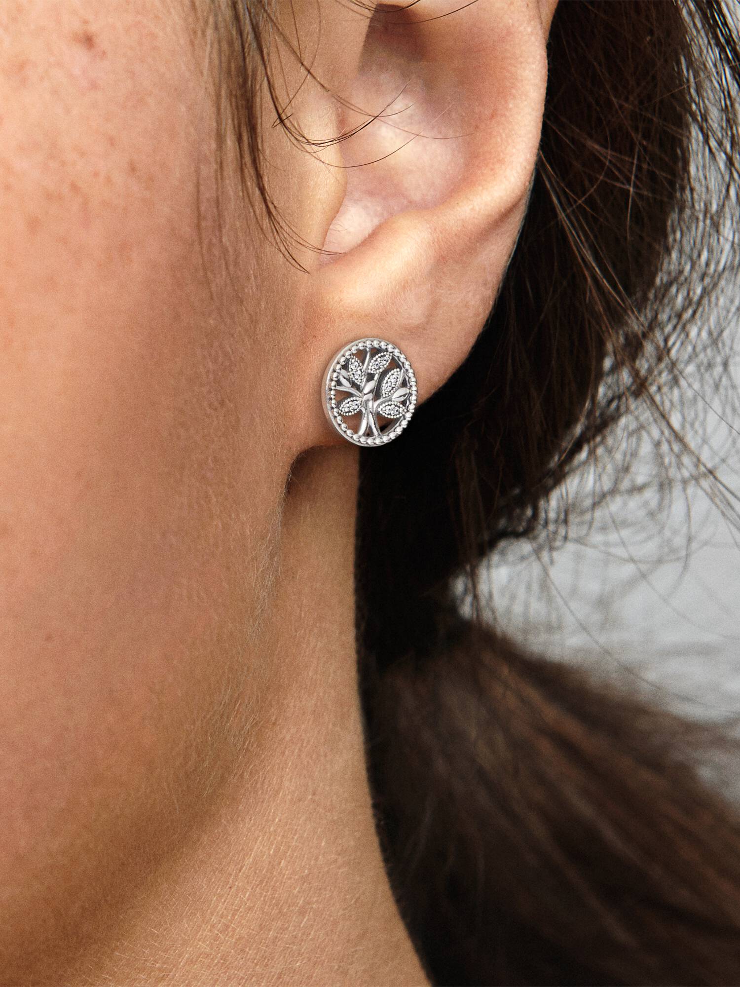 Sparkling Family Tree Stud Earrings