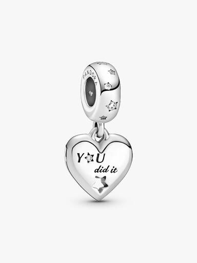 Congratulations Heart & Stars Dangle Charm