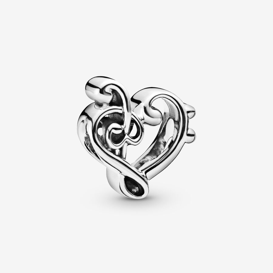 Heart Treble Clef Charm image number 0
