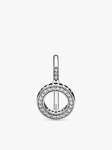 Silver ring with clear cubic zirconia