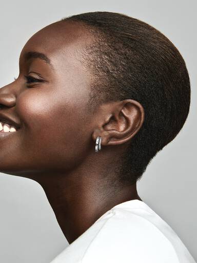 Pavé Double Hoop Earrings