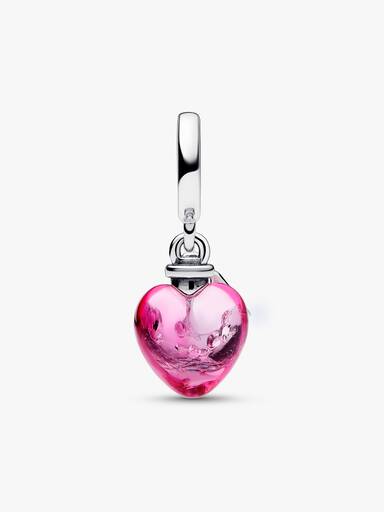 Love Potion Murano Glass Heart Dangle Charm