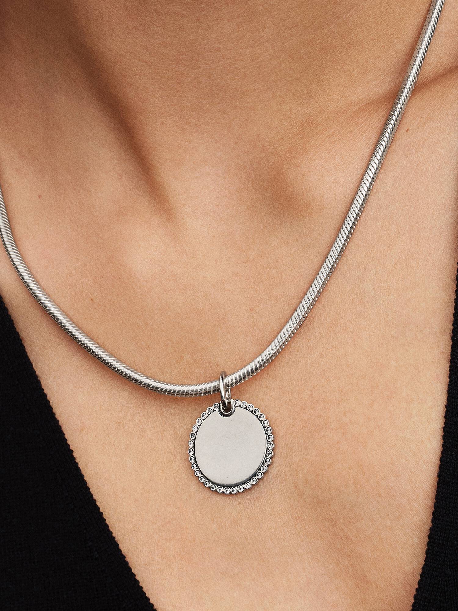 Engravable Round Tag Pendant
