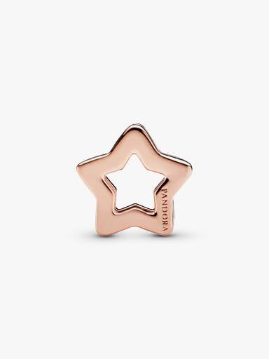 PANDORA Reflexions star clip charm in PANDORA Rose