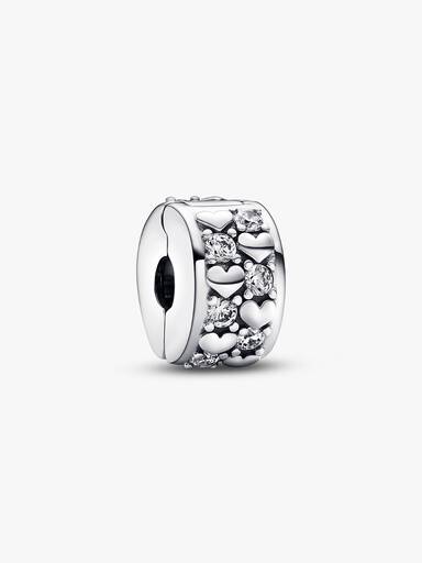 Infinite Hearts Sparkling Clip Charm