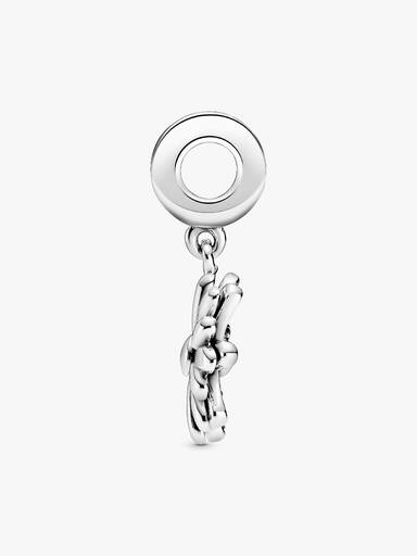 Daisy sterling silver dangle with clear cubic zirconia