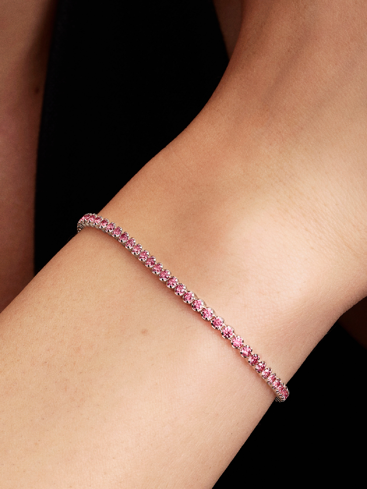 Pink Small Tennis Bracelet | Sterling silver | Pandora ZA