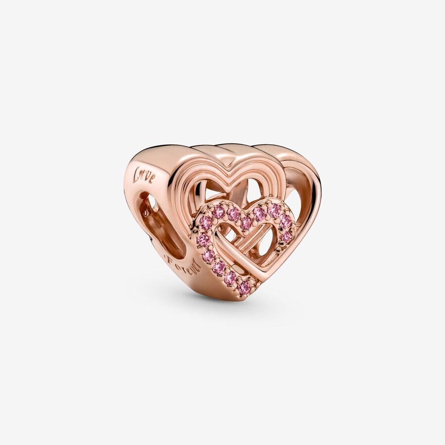 Intertwined Love Hearts Charm image number 0