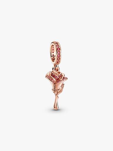 Rose Flower Dangle Charm