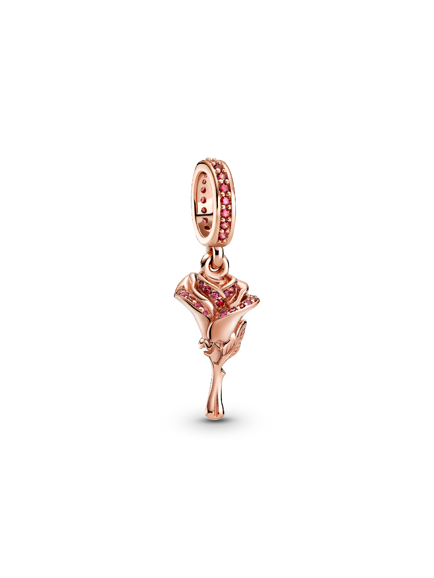 Rose Flower Dangle Charm | Rose gold plated | Pandora ZA