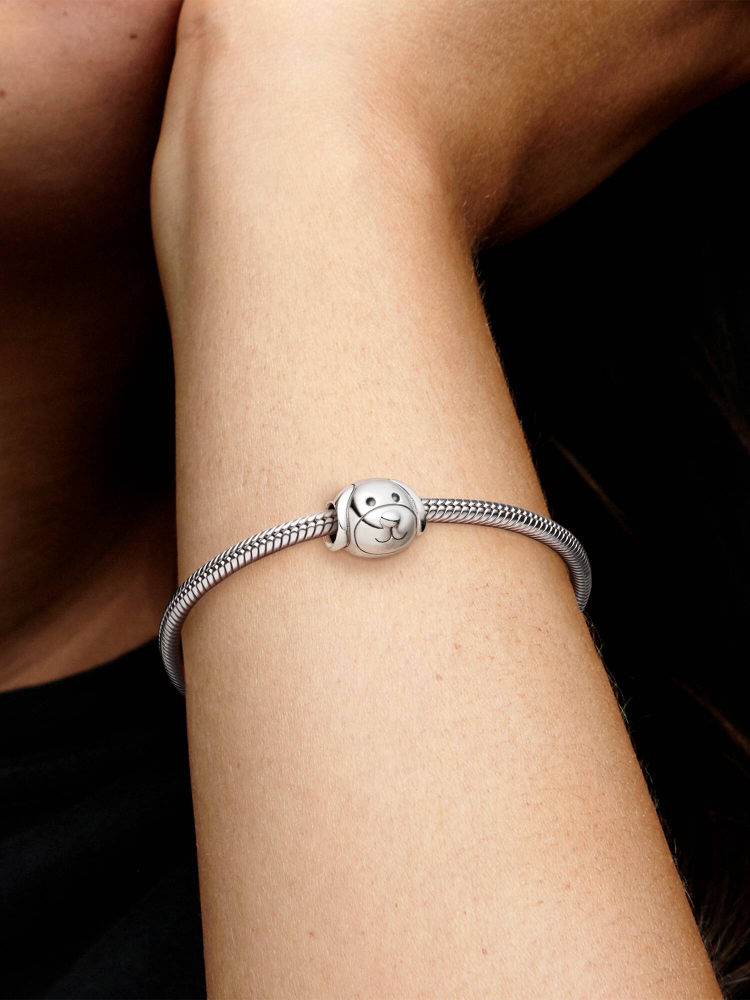 Dog silver charm