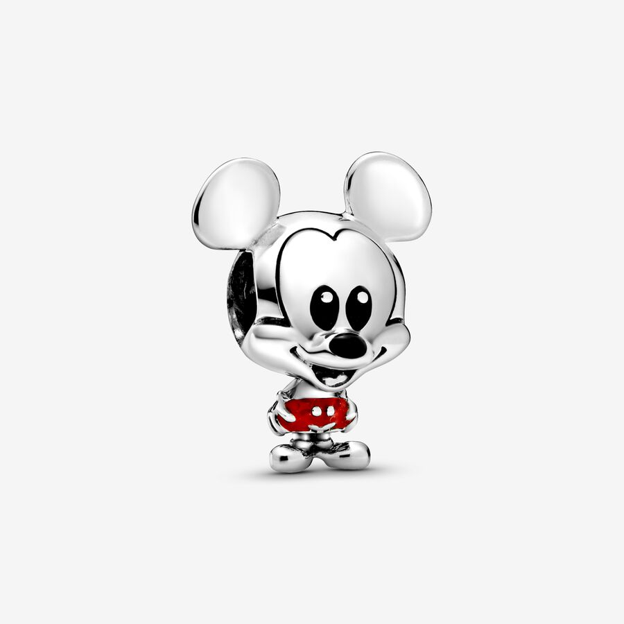 Disney Mickey sterling silver charm with red and black enamel image number 0