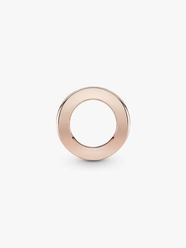 PANDORA Reflexions logo clip charm in 14k rose gold-plated