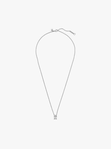 Sparkling Collier Round & Square Pendant Necklace